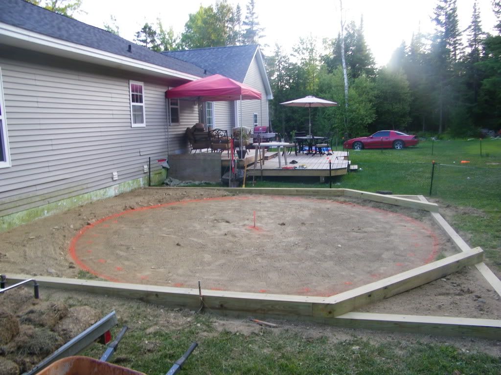 sand to level ground for pool